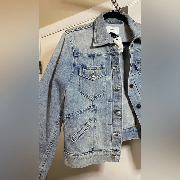 NWT Current/Elliott Light Wash Boulder Jean Jacket Dream Water Size 2 (Medium) - Picture 8 of 14